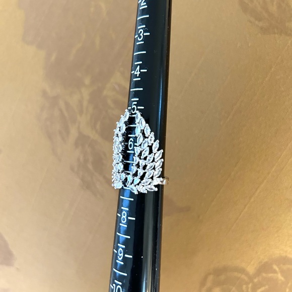 Angel Wings Ring in Silver Tone with Cubic Zirconia, Size 7 - Picture 10 of 11